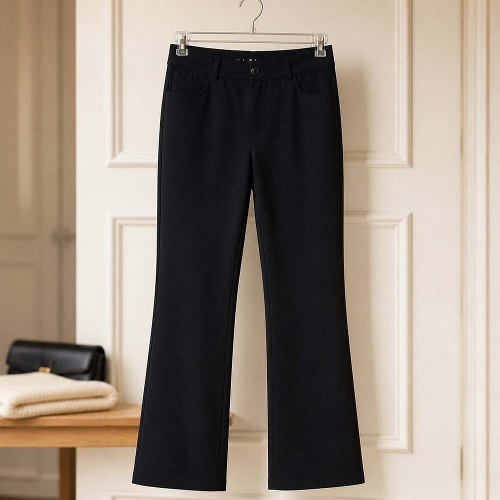 Baleaf Women's Black Mid-Rise Straight-Leg Dress Pants #1341